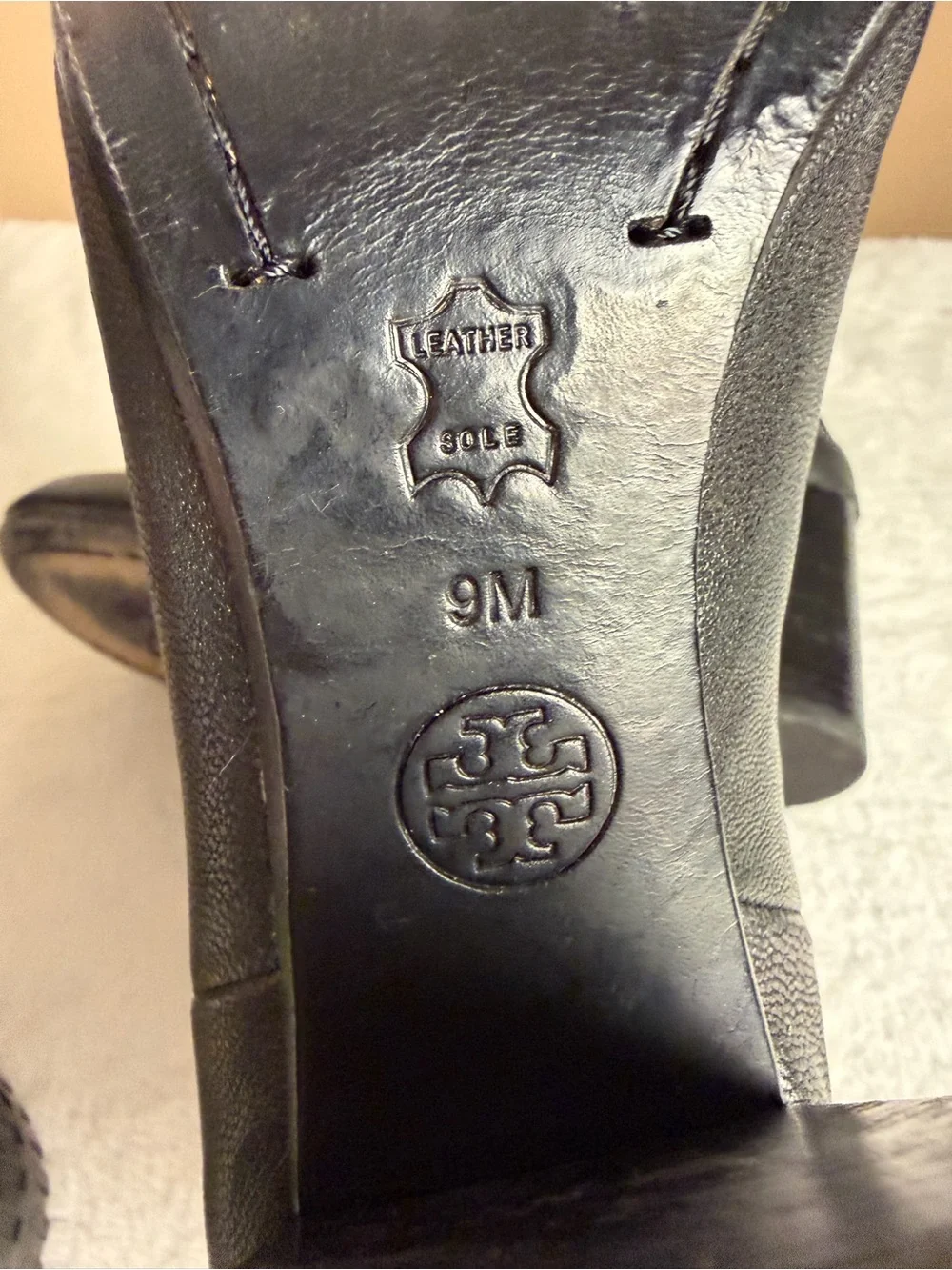 Tory Burch black leather Chelsea booties